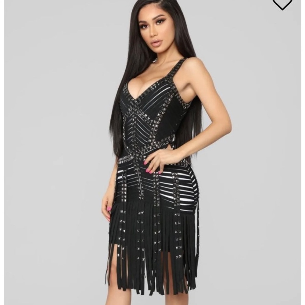 Fashion Nova Studded Bandage Dress